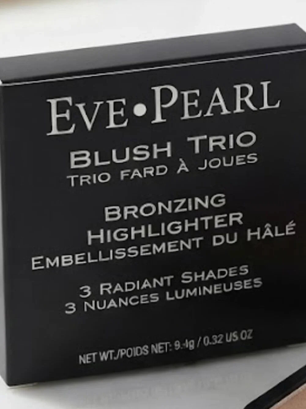 NIB Eve Pearl Blush Trio – Bronzing Highlighter (Golden Bronze / Pink Sand / Cha